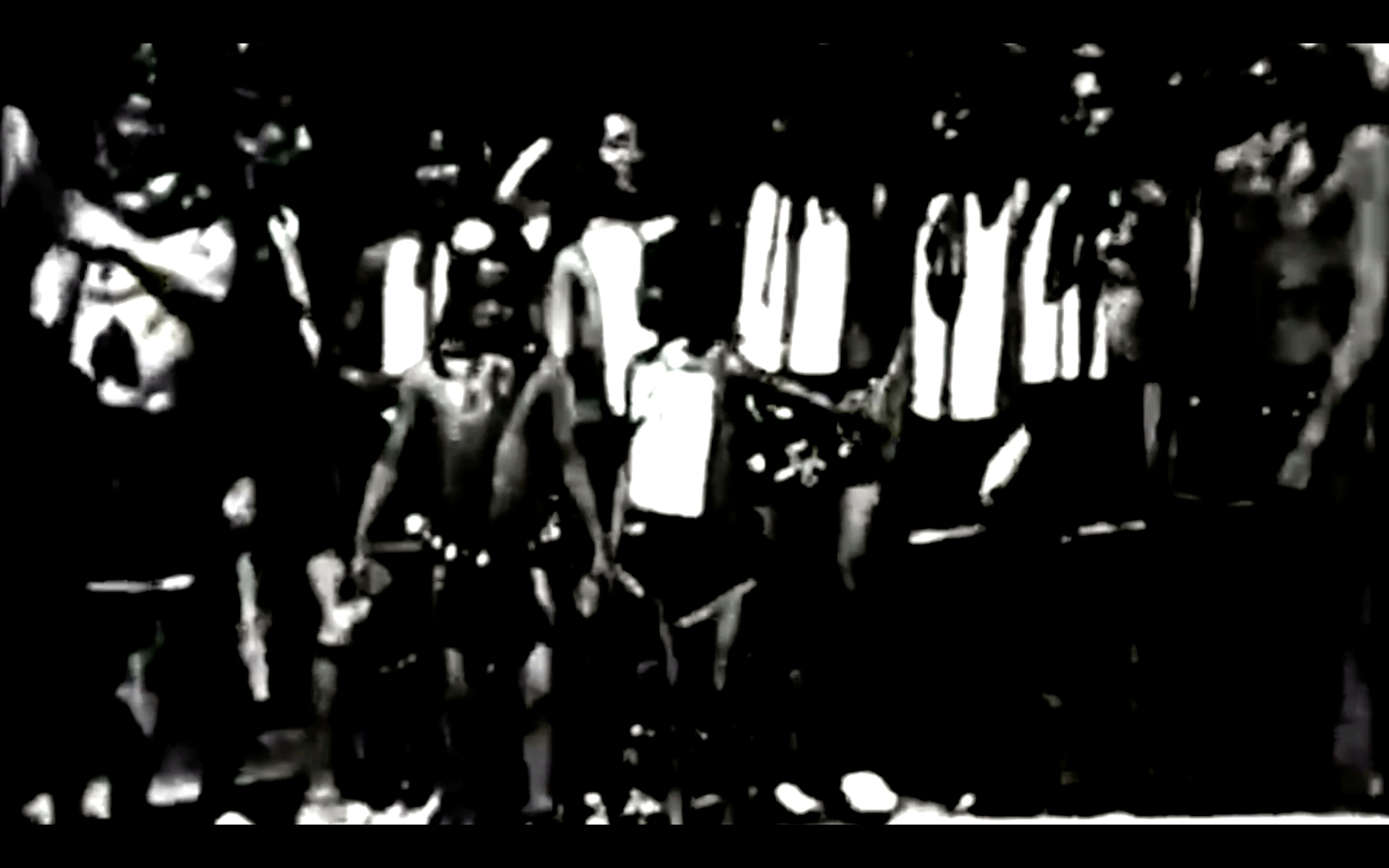 Film still from artist Emilia Izquierdo's experimental Film Ghost Dance, 2019. Sioux Indians 1895 archive film William Dickson 