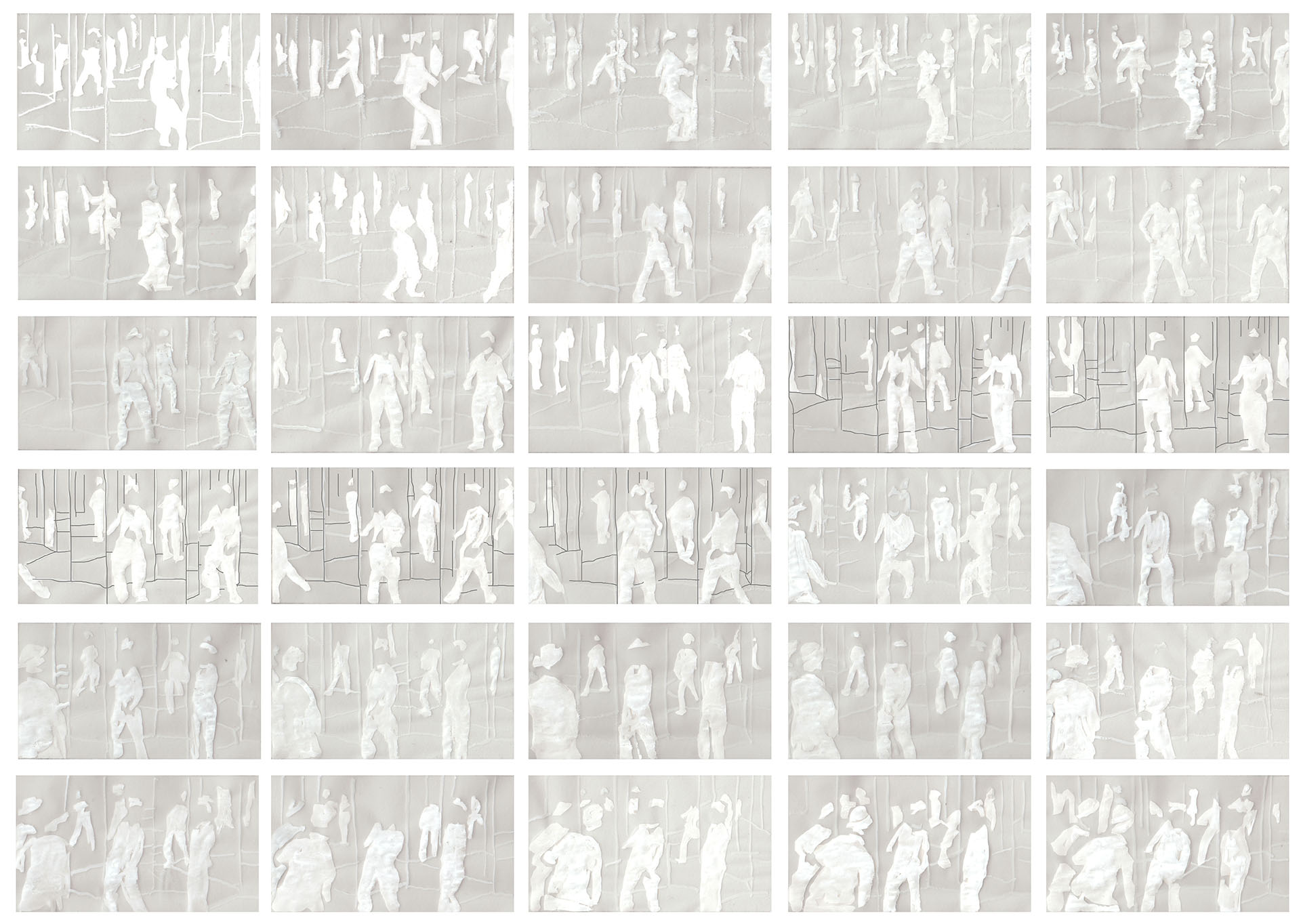 Film stills from artist Emilia Izquierdo's experimental Film Mirrors, 2016.