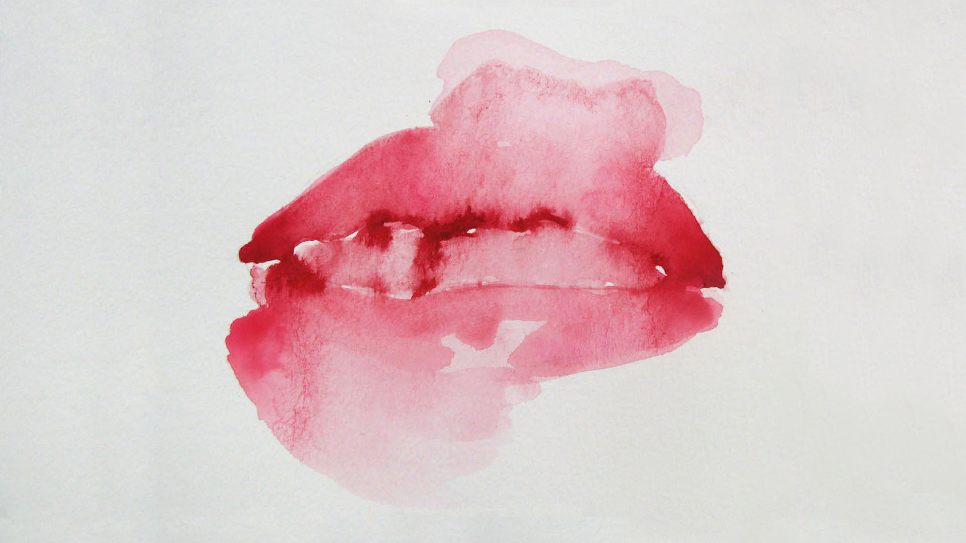 Image from Mouth series by artist Emilia Izquierdo. Watercolour on paper.