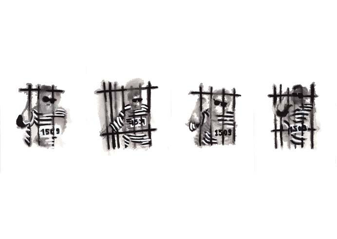 Film stills from artist Emilia Izquierdo's experimental film Cage, 2014.